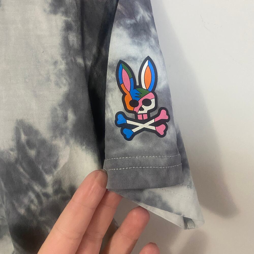 Psycho Bunny Upcycled Tie Dye Embroidery T-Shirt Daddy Yankee Raul Urias Collab - Picture 3 of 9